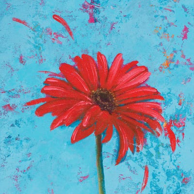 Blue Tiny Flower Square I by Patricia Pinto framed wall art