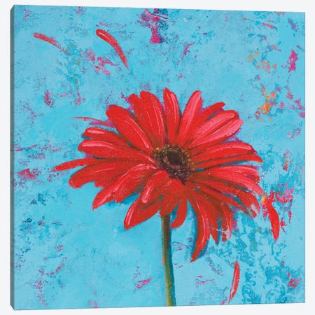 Blue Tiny Flower Square I Canvas Print #PPI766} by Patricia Pinto Canvas Wall Art