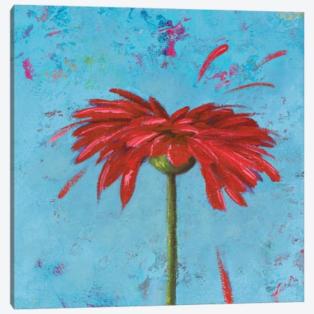 Blue Tiny Flower Square II Canvas Print #PPI767} by Patricia Pinto Canvas Art