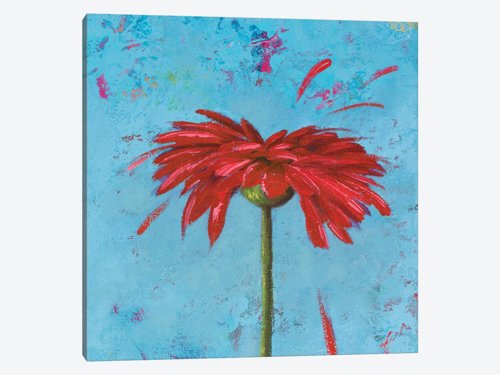 Blue Tiny Flower Square II by Patricia Pinto 1-piece Art Print