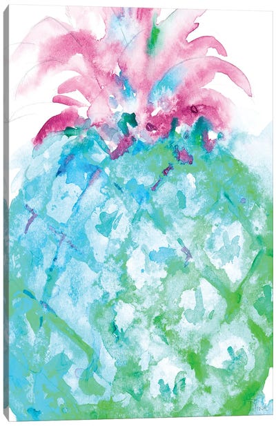 Colorful Tropics II Canvas Art Print - Pineapple Art