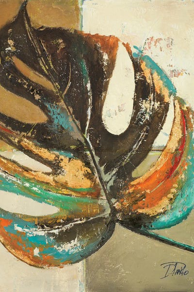 Monsteras: Contemporary Leaves II Portrait by Patricia Pinto