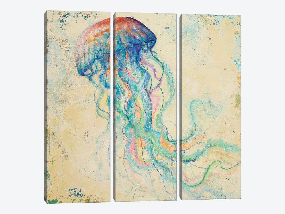 Creatures Of The Ocean I by Patricia Pinto 3-piece Canvas Wall Art