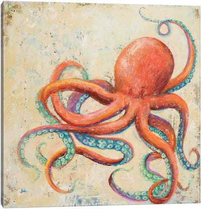 Creatures Of The Ocean II Canvas Art Print - Octopus Art