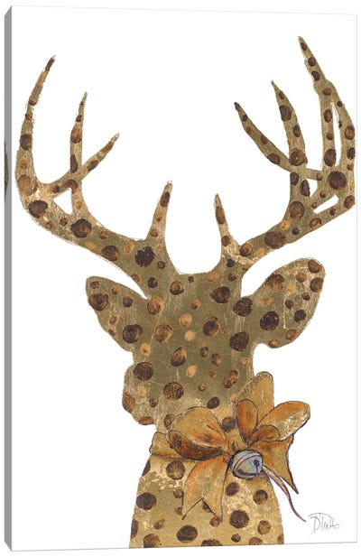 Dotted Deer Canvas Art Print - Reindeer Art