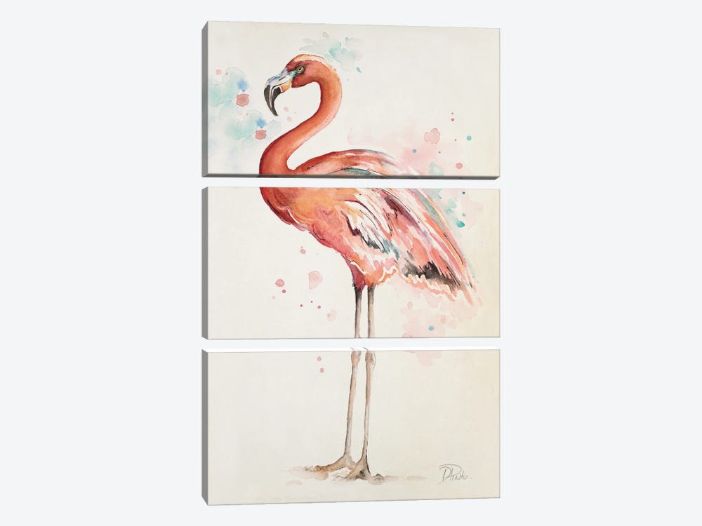 Flamingo I by Patricia Pinto 3-piece Canvas Wall Art
