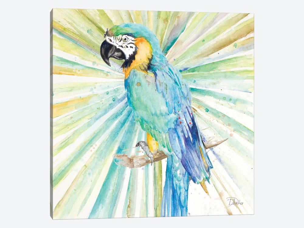 Bright Tropical Parrot by Patricia Pinto 1-piece Canvas Wall Art