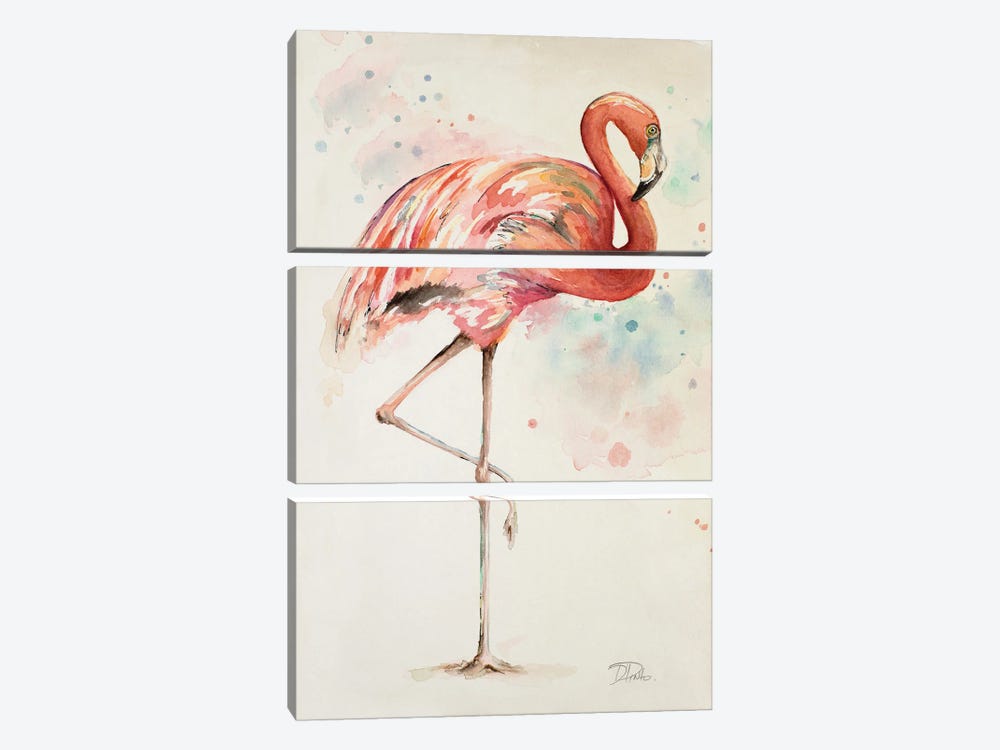 Flamingo II by Patricia Pinto 3-piece Canvas Wall Art