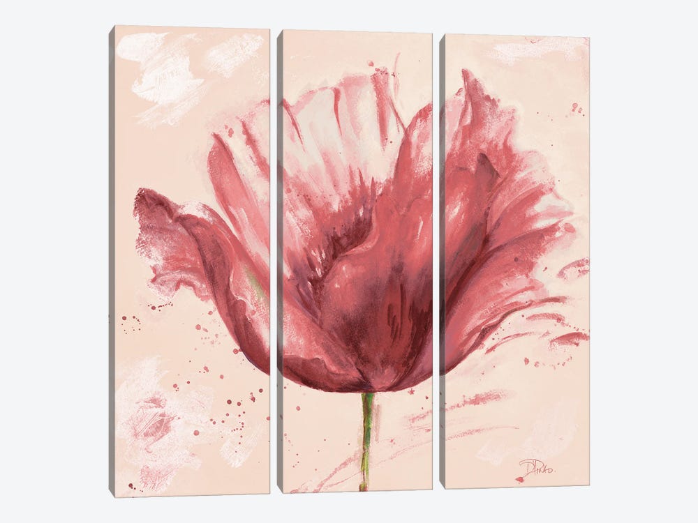 Flower In Pink by Patricia Pinto 3-piece Canvas Art Print