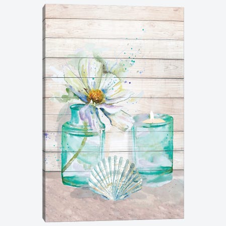 Fresh Flowers and Shells I Canvas Print #PPI802} by Patricia Pinto Canvas Artwork