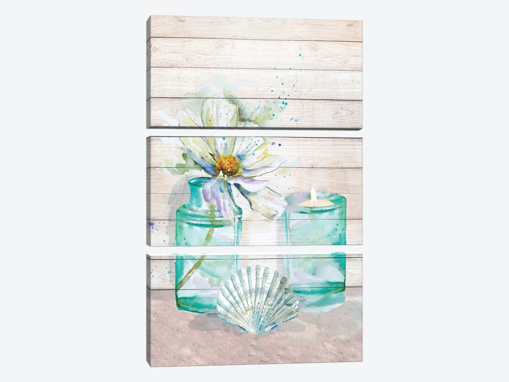 Fresh Flowers and Shells I by Patricia Pinto 3-piece Canvas Artwork