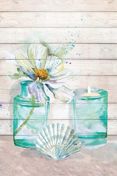 Patricia Pinto: Fresh Flowers and Shells I by Patricia Pinto