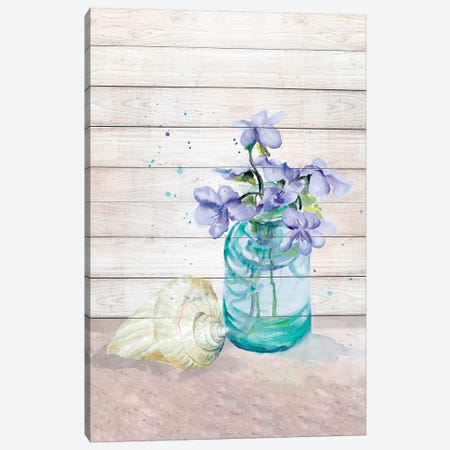 Fresh Flowers And Shells II Canvas Print #PPI803} by Patricia Pinto Canvas Artwork