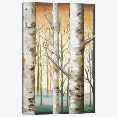 Gold Birch Forest I Canvas Print #PPI807} by Patricia Pinto Canvas Print
