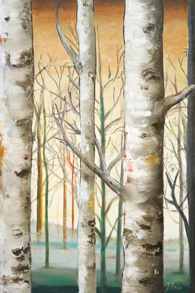 Patricia Pinto: Gold Birch Forest I by Patricia Pinto