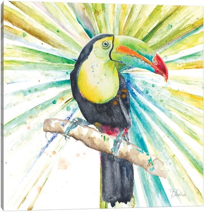 Bright Tropical Toucan Canvas Art Print - Toucan Art