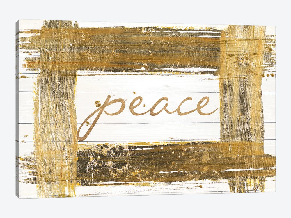 Gold Peace by Patricia Pinto 1-piece Canvas Artwork