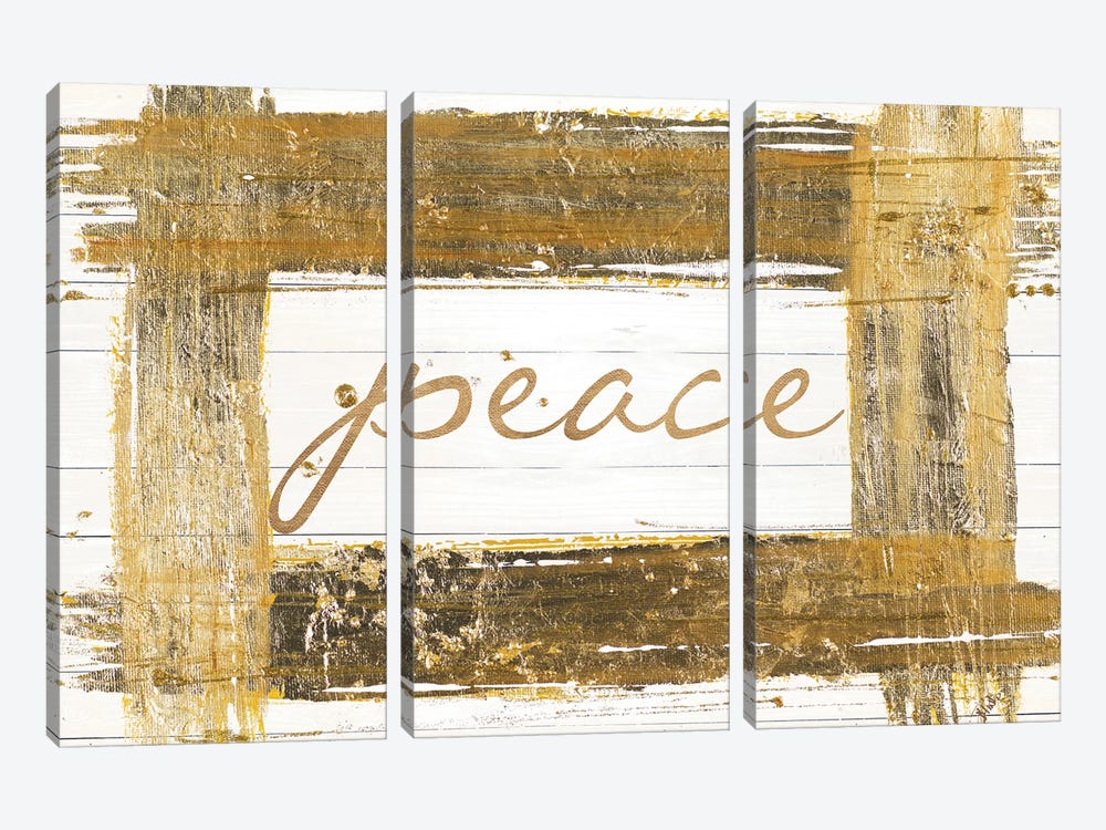 Gold Peace by Patricia Pinto 3-piece Canvas Art