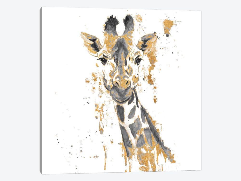 Gold Water Giraffe by Patricia Pinto 1-piece Canvas Artwork