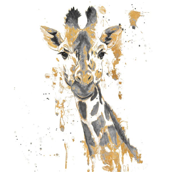 Giraffes: Gold Water Giraffe by Patricia Pinto