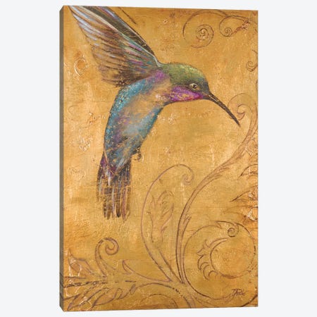 Golden Hummingbird I Canvas Print #PPI814} by Patricia Pinto Canvas Artwork