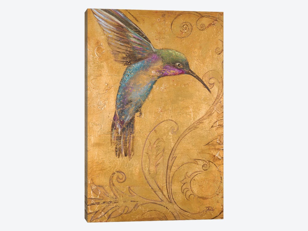 Golden Hummingbird I by Patricia Pinto 1-piece Art Print