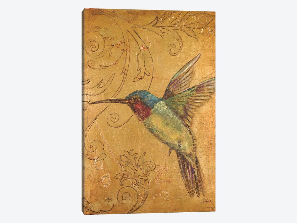 Golden Hummingbird II by Patricia Pinto 1-piece Canvas Art