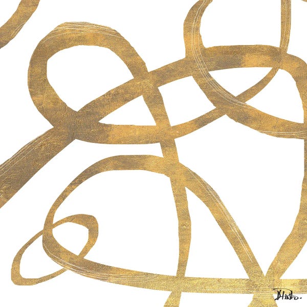 Patricia Pinto: Golden Swirls Square II by Patricia Pinto
