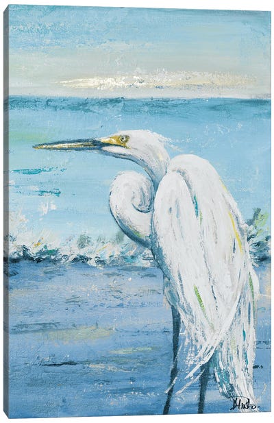 Great Blue Egret II Canvas Art Print - Egret Art
