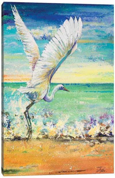Great Egret I Canvas Art Print - Egret Art
