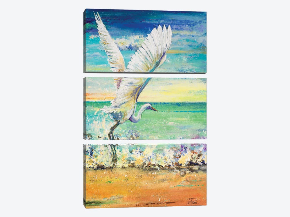 Great Egret I by Patricia Pinto 3-piece Canvas Print