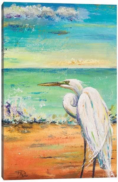 Great Egret II Canvas Art Print - Egret Art