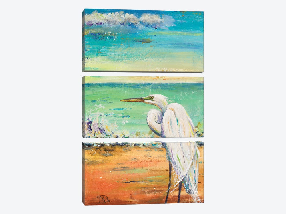Great Egret II by Patricia Pinto 3-piece Canvas Art Print