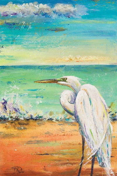 Patricia Pinto: Great Egret II Portrait by Patricia Pinto