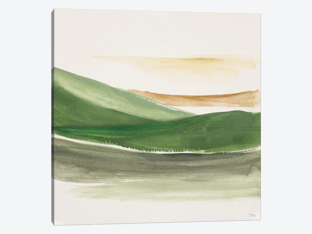 Green Abstract Landscape by Patricia Pinto 1-piece Canvas Artwork