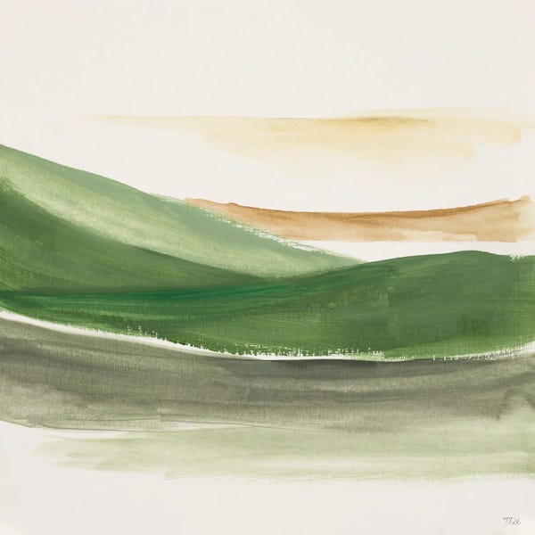 Patricia Pinto: Green Abstract Landscape by Patricia Pinto