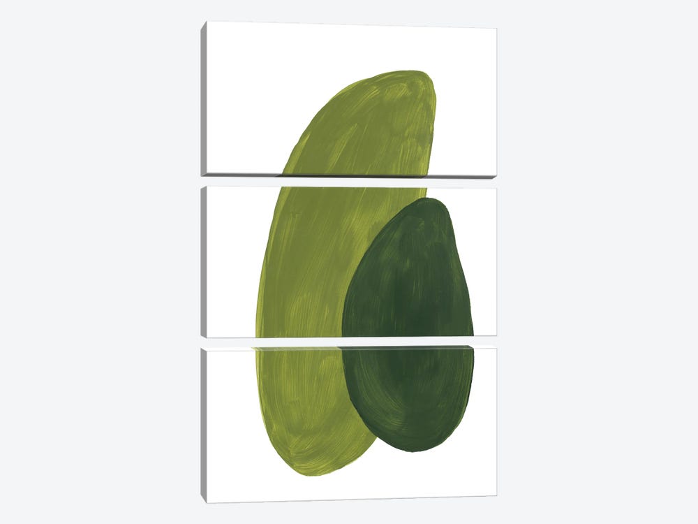 Green Shapes by Patricia Pinto 3-piece Canvas Print