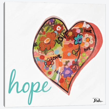 Hearts Of Love & Hope I Canvas Print #PPI826} by Patricia Pinto Canvas Art Print