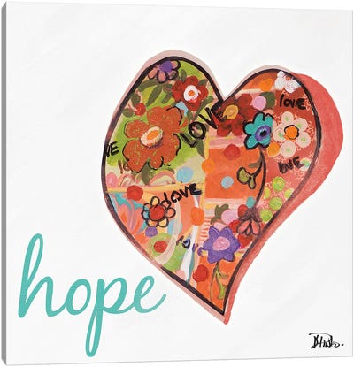 Hearts Of Love & Hope I Canvas Art Print - Hope Art