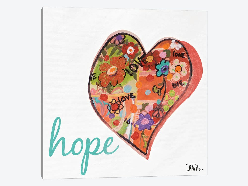 Hearts Of Love & Hope I by Patricia Pinto 1-piece Canvas Art