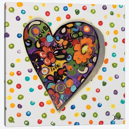 Hearts Of Love I Canvas Print #PPI828} by Patricia Pinto Canvas Artwork