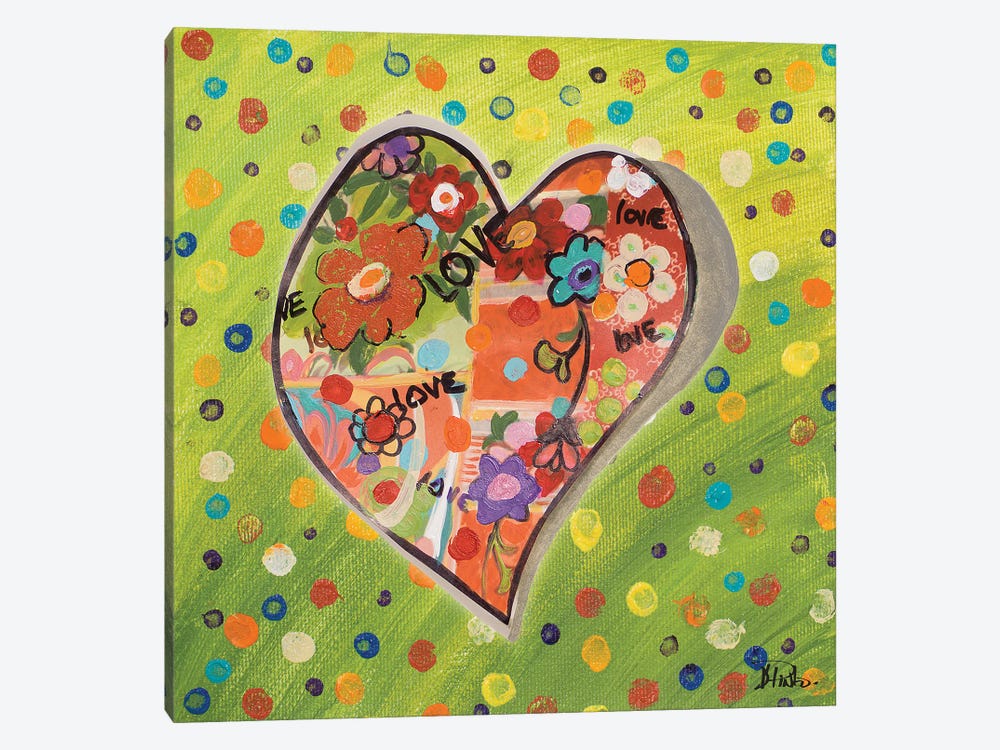 Hearts of Love II by Patricia Pinto 1-piece Canvas Print