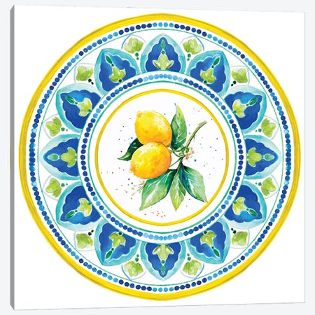 Italian Lemon Tile Canvas Print #PPI838} by Patricia Pinto Canvas Print