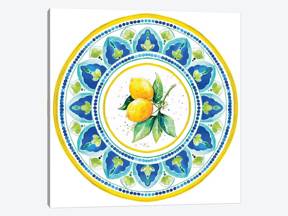 Italian Lemon Tile by Patricia Pinto 1-piece Canvas Art Print