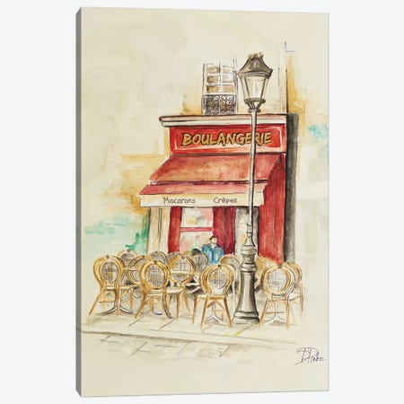 Cafe Du Paris I Canvas Print #PPI83} by Patricia Pinto Canvas Print