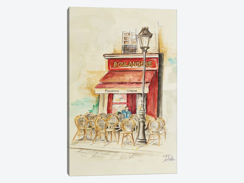 Cafe Du Paris I by Patricia Pinto 1-piece Canvas Art Print