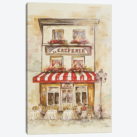 Cafe du Paris II Canvas Print #PPI84} by Patricia Pinto Canvas Wall Art