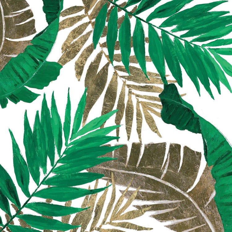 Modern Jungle Leaves Close Up I