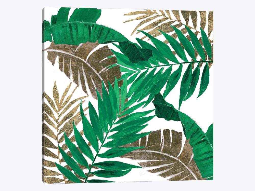 Modern Jungle Leaves Close Up II C - Canvas Art Print | Patricia Pinto