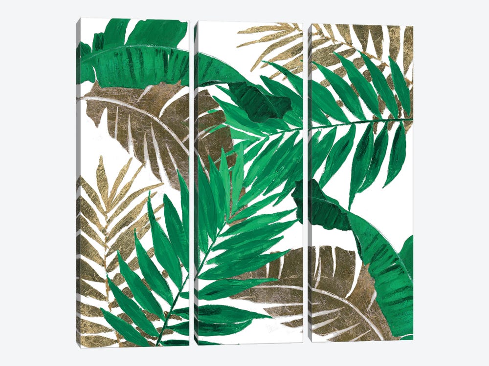 Modern Jungle Leaves Close Up II by Patricia Pinto 3-piece Canvas Print